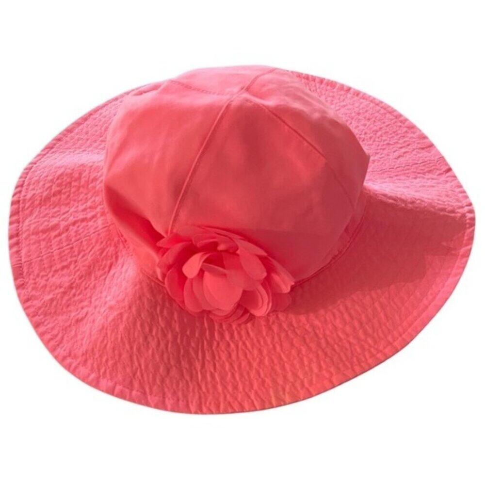 Carter’s Floral Hat coral pink Size 12-24 months